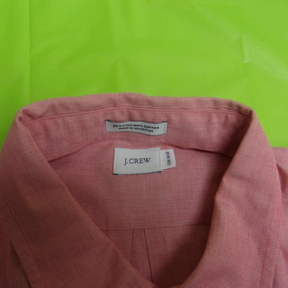 J Crew Mens Button Up Dress Shirt Long Sleeve Lgr